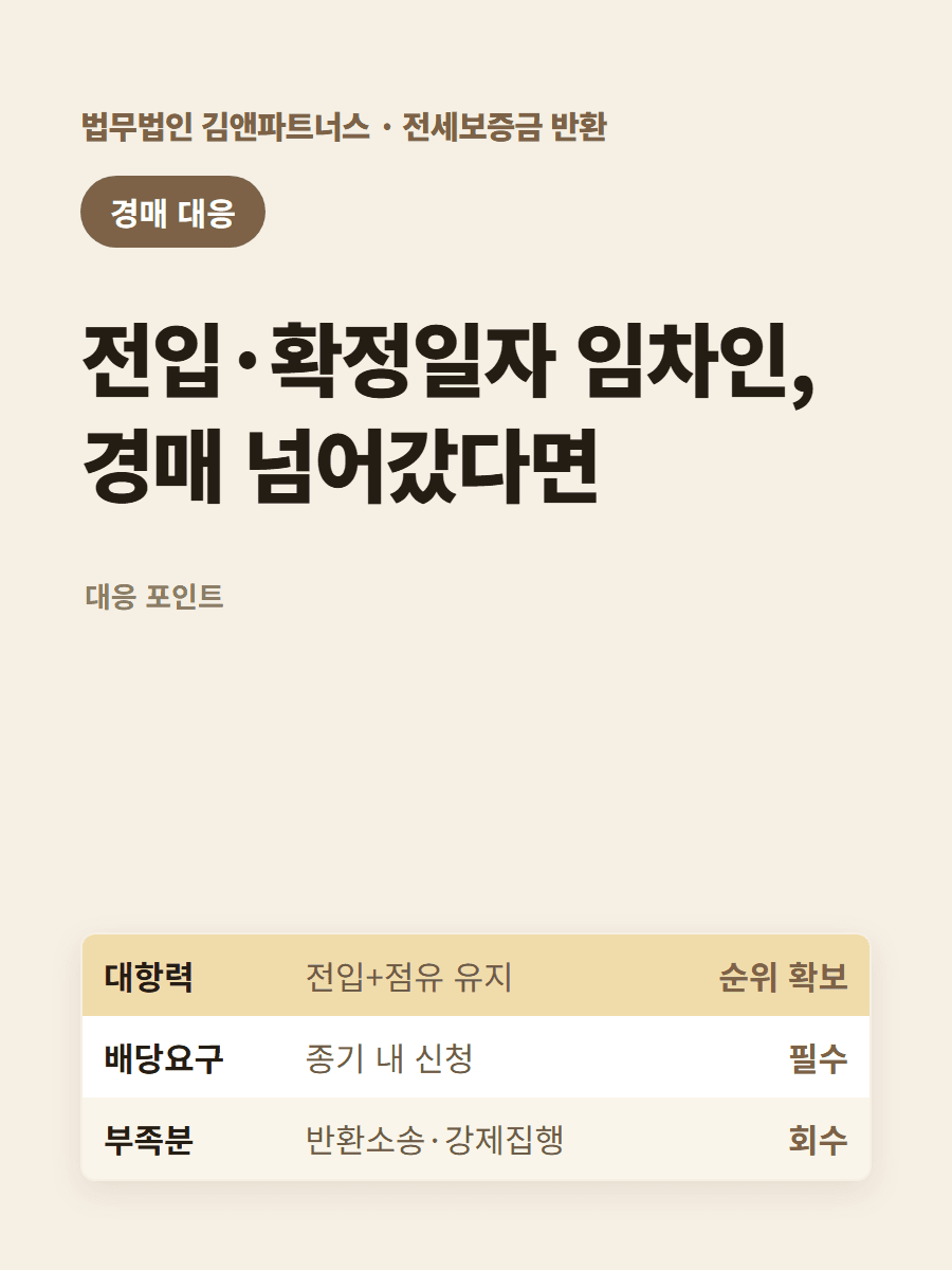 전입신고·확정일자 갖춘 임차인인데 경매 넘어간 경우