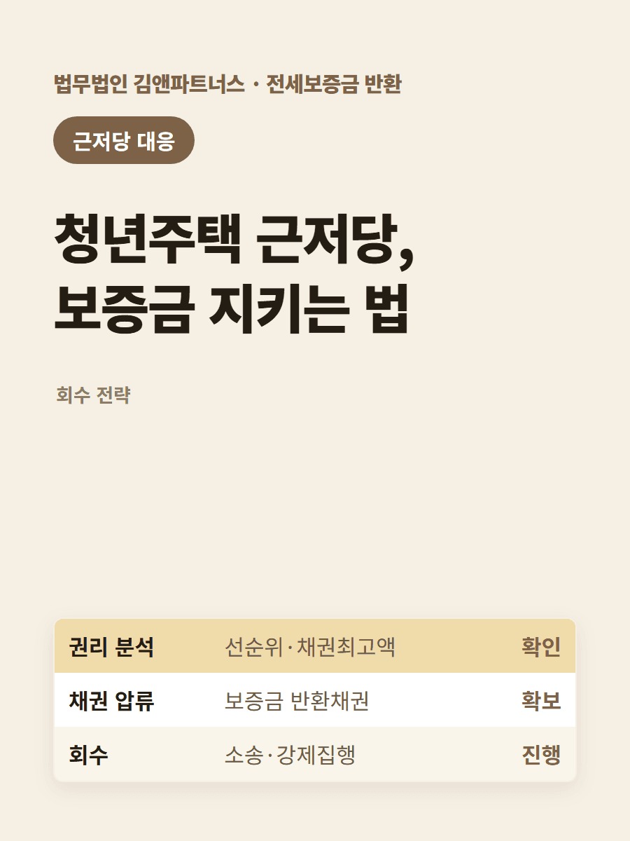 사회기업 청년주택 근저당, 보증금 회수 '채권 압류' 필요