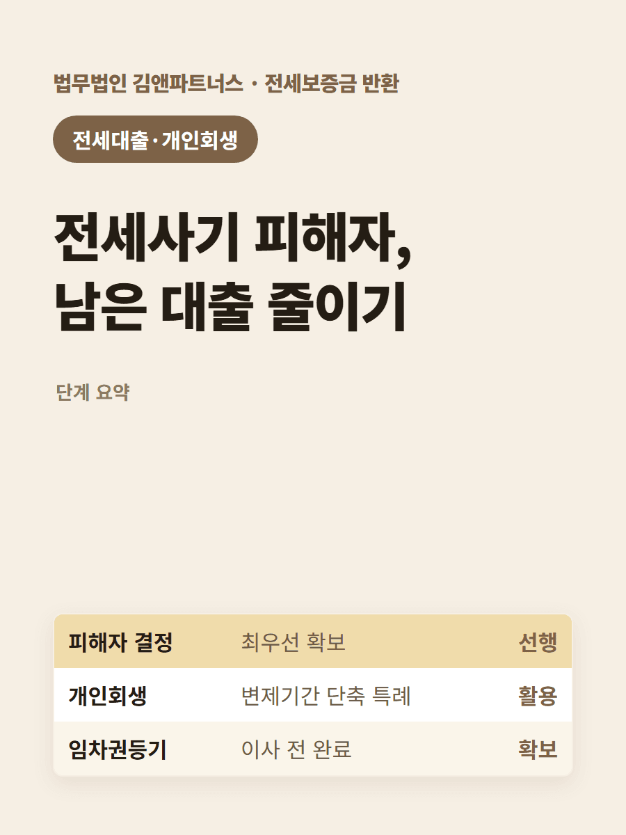 전세사기 피해자 결정 후, 남은 전세대출 어떻게 줄이나요?